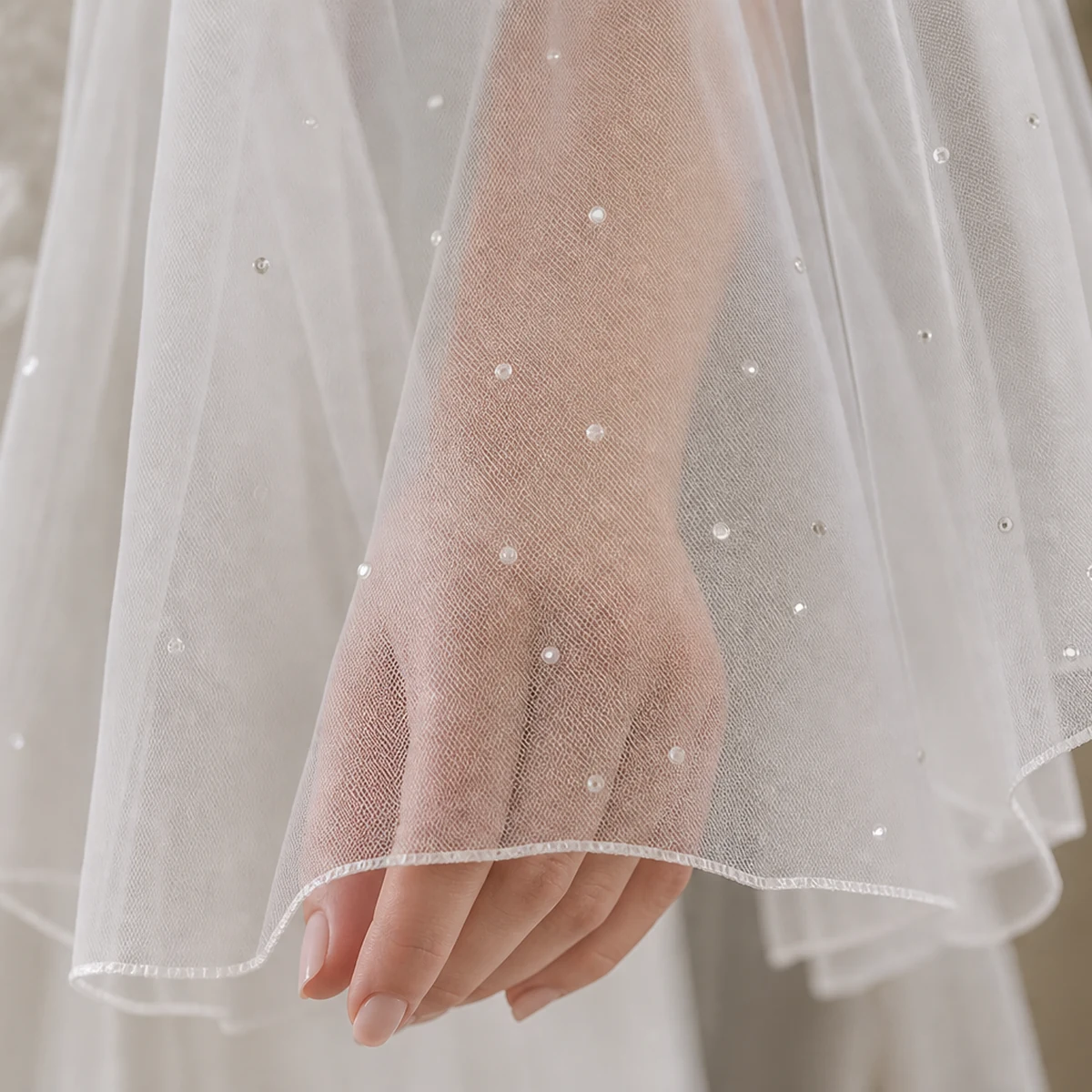 Crystal and Pearl Wedding Veil